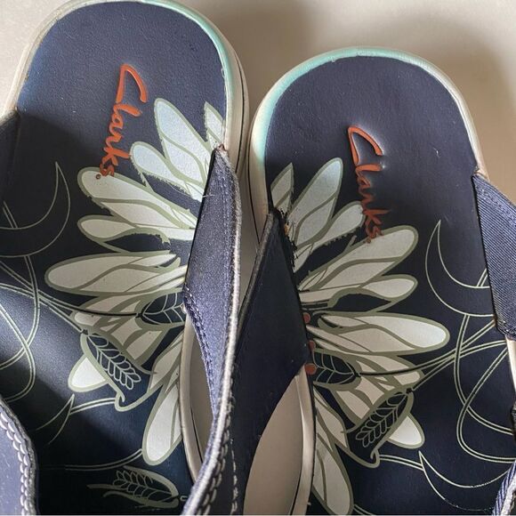 Clarks Collection Sandals Thong Flip flop black 10M - Picture 3 of 7